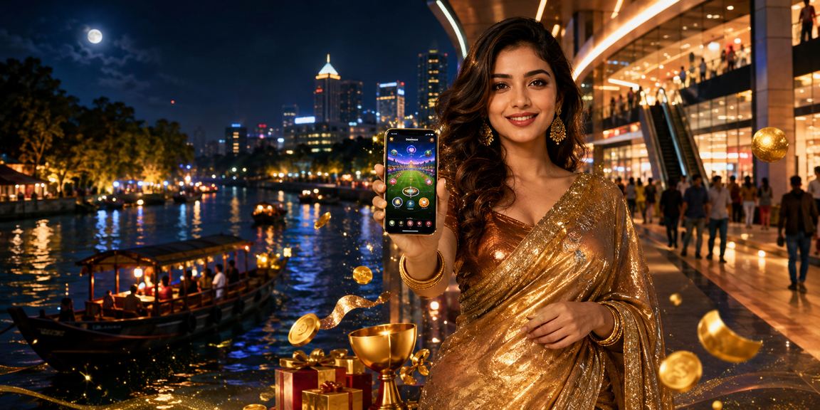 সুন্দরবনের পটভূমিতে শাড়ি পরা নারী সদস্য মোবাইলে টস প্রেডিকশনে অংশ নিচ্ছেন
